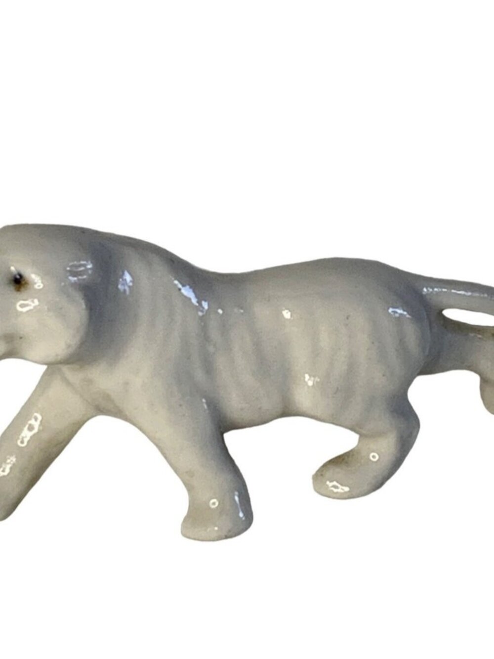 White Tiger porcelain Vintage Figure 1.5 inch tall